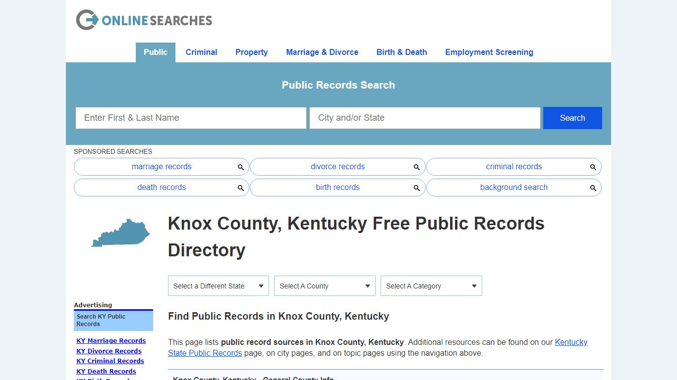 Knox County, Kentucky Public Records Directory