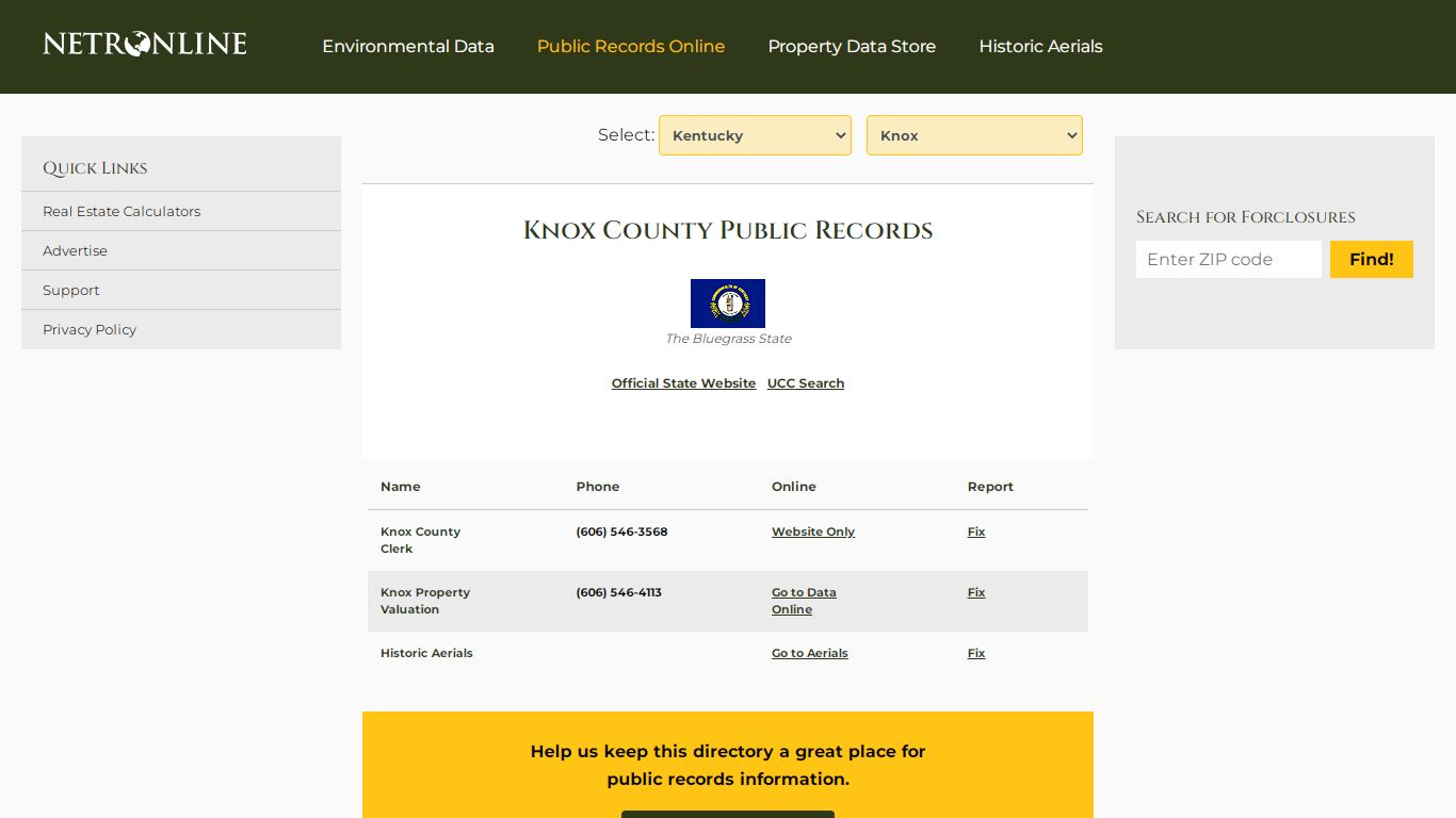 Knox County Public Records - NETROnline.com